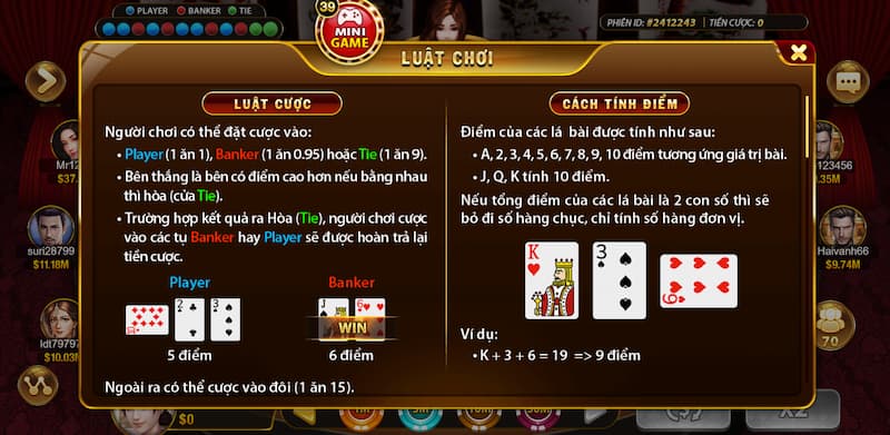 Baccarat Hit Club: Khám phá cách chơi chi tiết cho người mới 2 Luật chơi Baccarat cơ bản nhất