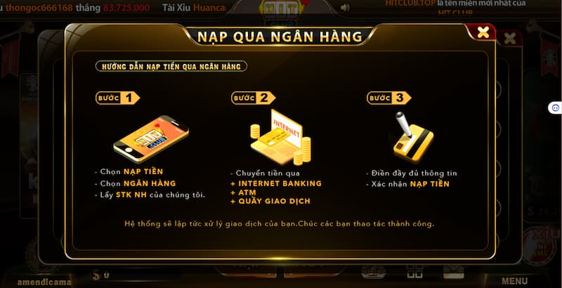 Những lưu ý khi tiến hành nạp tiền tại đây