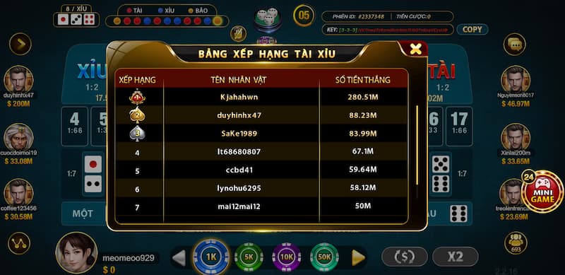 Sicbo Hit Club: Trải nghiệm game hot thử vận may cực đã 3 Các tính năng hỗ trợ khi chơi Sicbo tại cổng game
