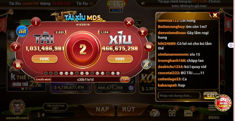Tài xỉu MD5 Hit Club: Sân chơi tài xỉu hấp dẫn nhất năm 2 Tại sao nên lựa chọn tham gia MD5