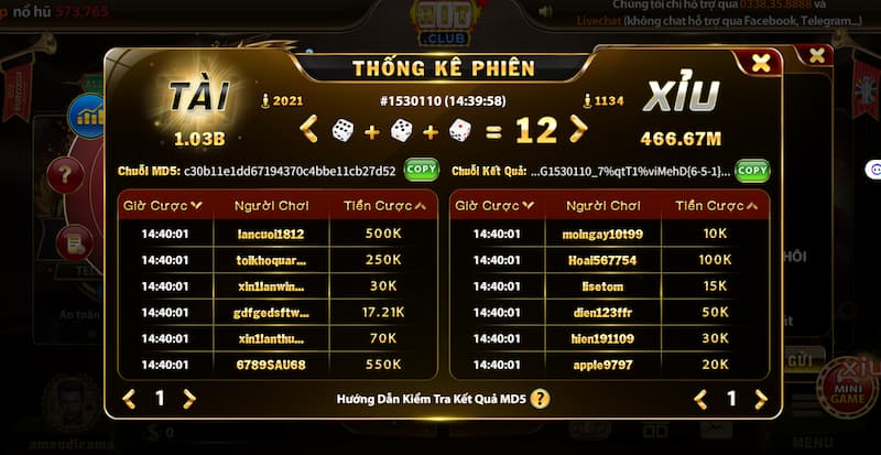 Tài xỉu MD5 Hit Club: Sân chơi tài xỉu hấp dẫn nhất năm 4 Hướng dẫn cách chơi tài xỉu MD5