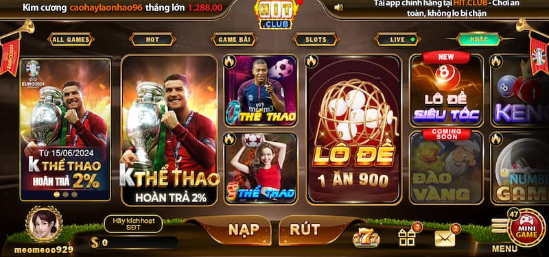 Thể thao Hit Club: Khoảnh khắc thăng hoa không giới hạn 3 Giới thiệu các sảnh cược thể thao hấp dẫn tại Hit Club
